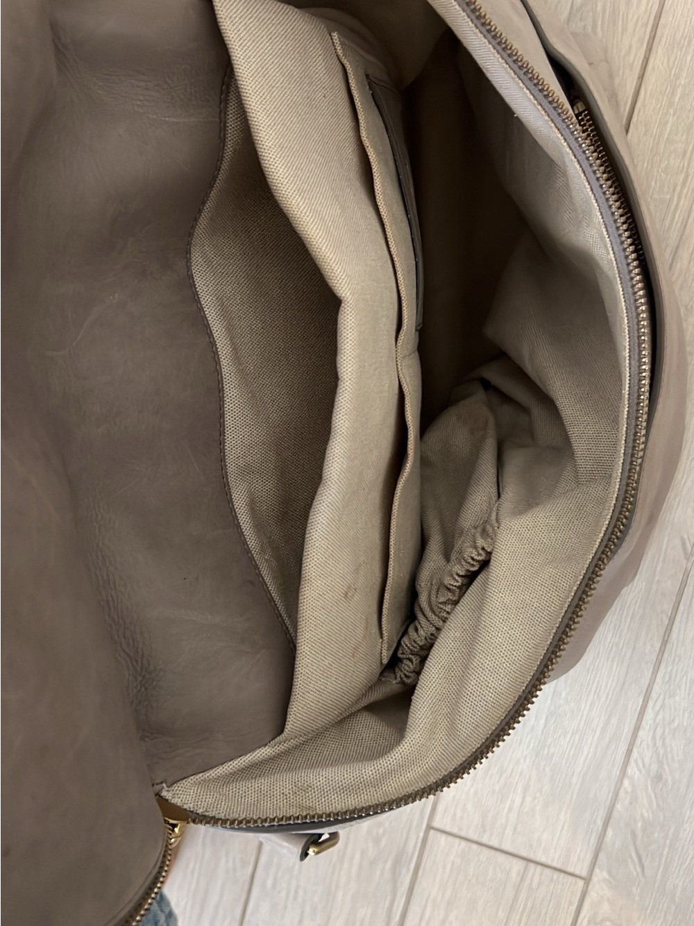 Shinola Gray Leather Convertible Pocket Backpack - Picture 3 of 7